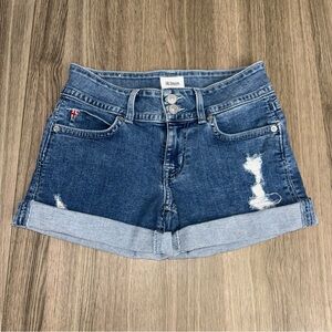 Hudson Ruby Mid Rise Shorts Size 25 Distressed Cuffed